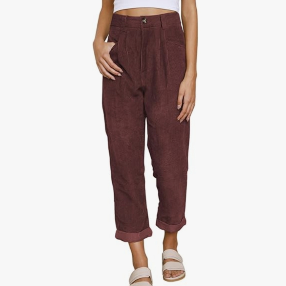 High waisted corduroy trousers NWOT